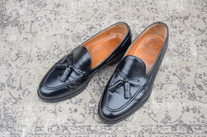 Berwick 1707 バーウィック 8491 タッセルローファー ポリッシュドカーフ 黒 ブラック UK7 / 26.0cm【W3551】