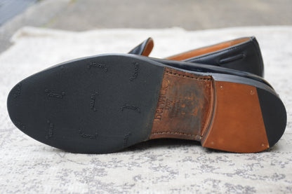 Berwick 1707 バーウィック 8491 タッセルローファー ポリッシュドカーフ 黒 ブラック UK7 / 26.0cm【W3551】