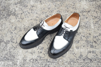 Paraboot パラブーツ AVIGNON アヴィニョン Uチップ 外羽根 コンビカラー 黒 白 ブラック ホワイト UK7 / 25.5cm【W3552】