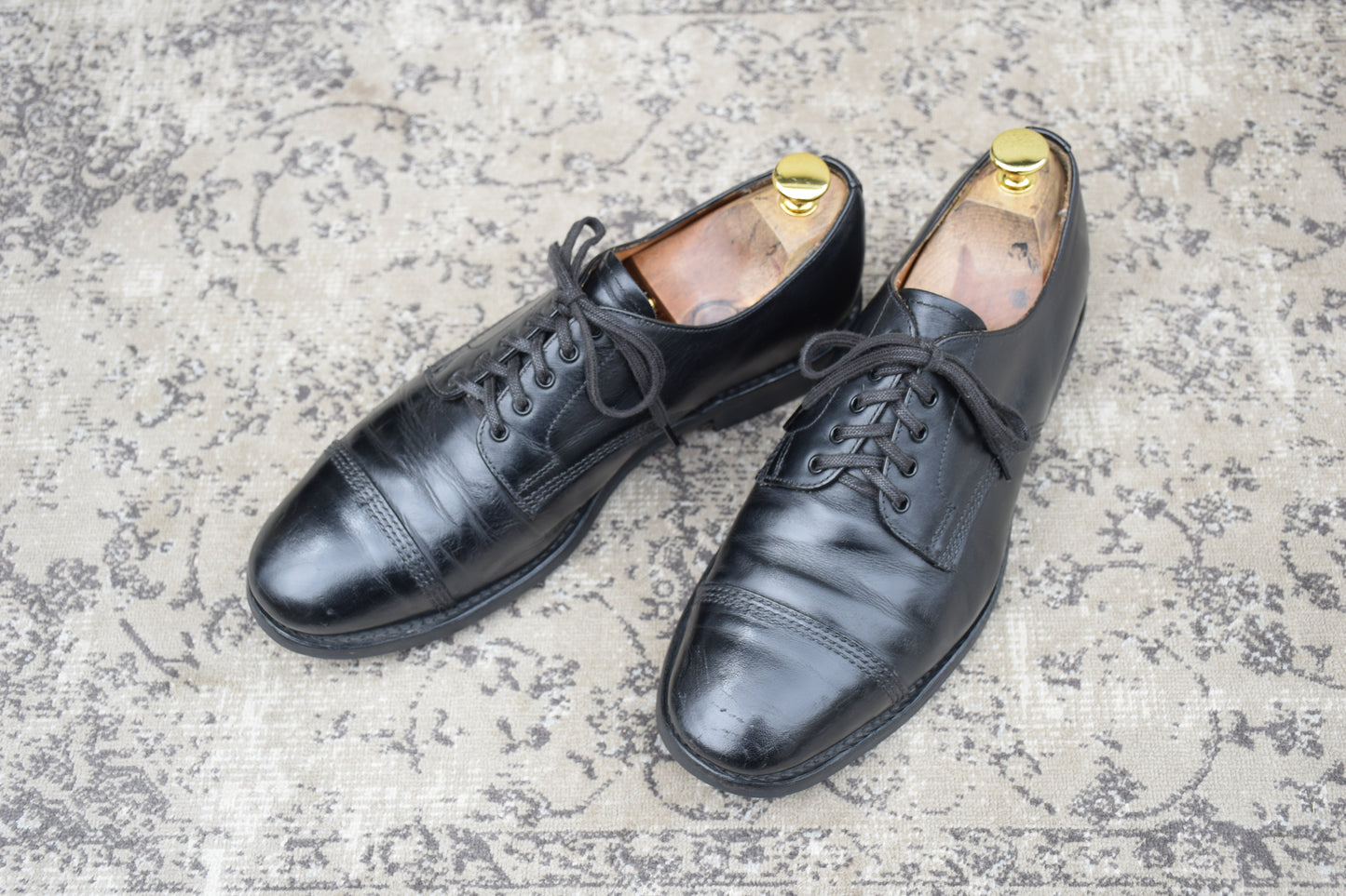 SANDERS サンダース 1467B Military Derby JOURNAL STANDARD別注 ミリタリーダービー ストレート 外羽根 黒 ブラック UK7.5 / 26.5cm【W3554】