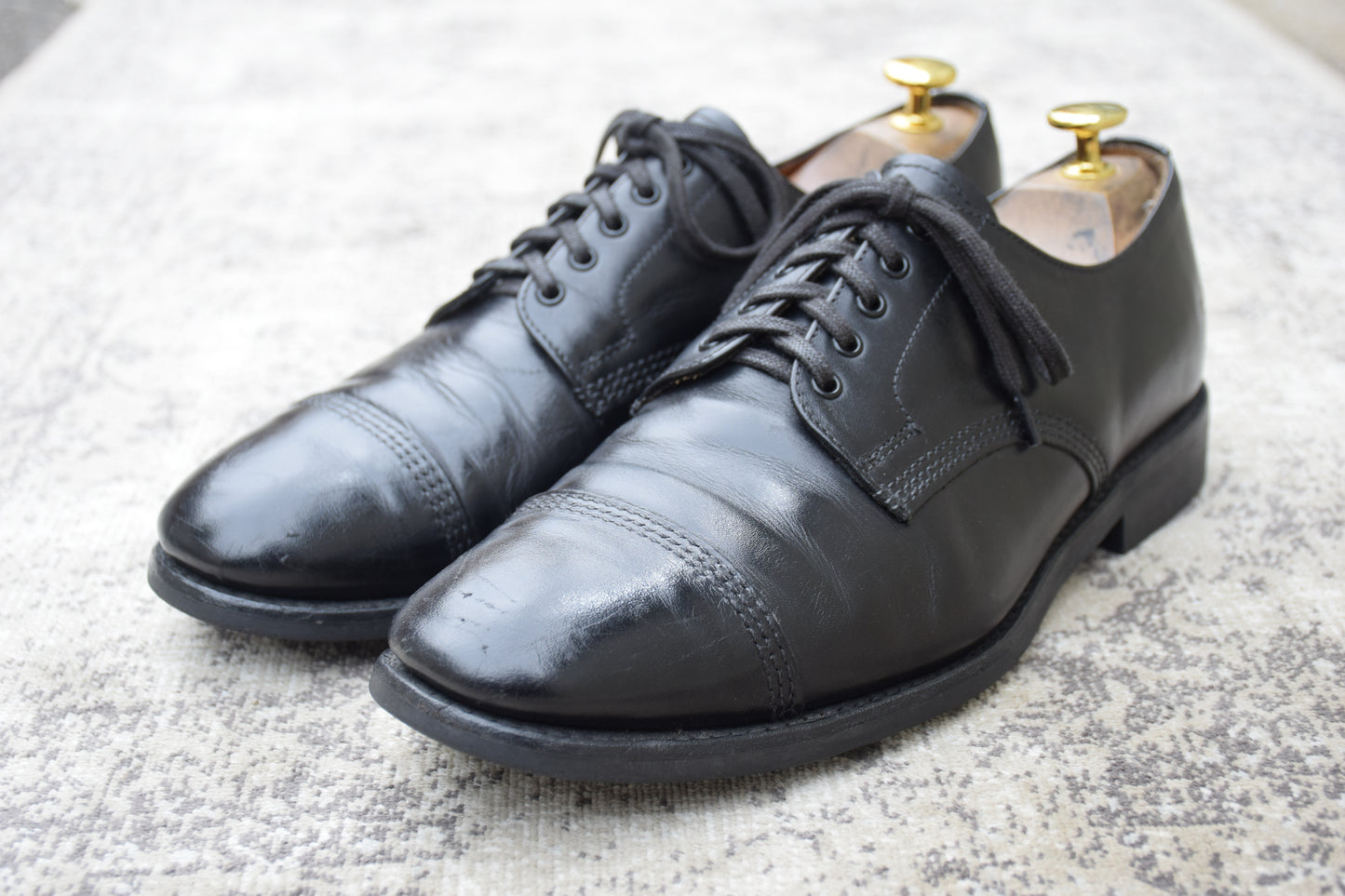 SANDERS サンダース 1467B Military Derby JOURNAL STANDARD別注 ミリタリーダービー ストレート 外羽根 黒 ブラック UK7.5 / 26.5cm【W3554】