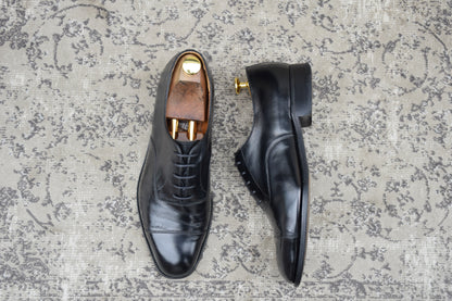 J.M. WESTON ジェイエムウエストン 300 CAP TOE OXFORD キャップトゥ オックスフォード ストレート 内羽根 黒 ブラック UK7.5 C / 24～24.5cm相当（着用感）【W3556】