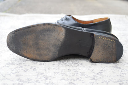 J.M. WESTON ジェイエムウエストン 300 CAP TOE OXFORD キャップトゥ オックスフォード ストレート 内羽根 黒 ブラック UK7.5 C / 24～24.5cm相当（着用感）【W3556】