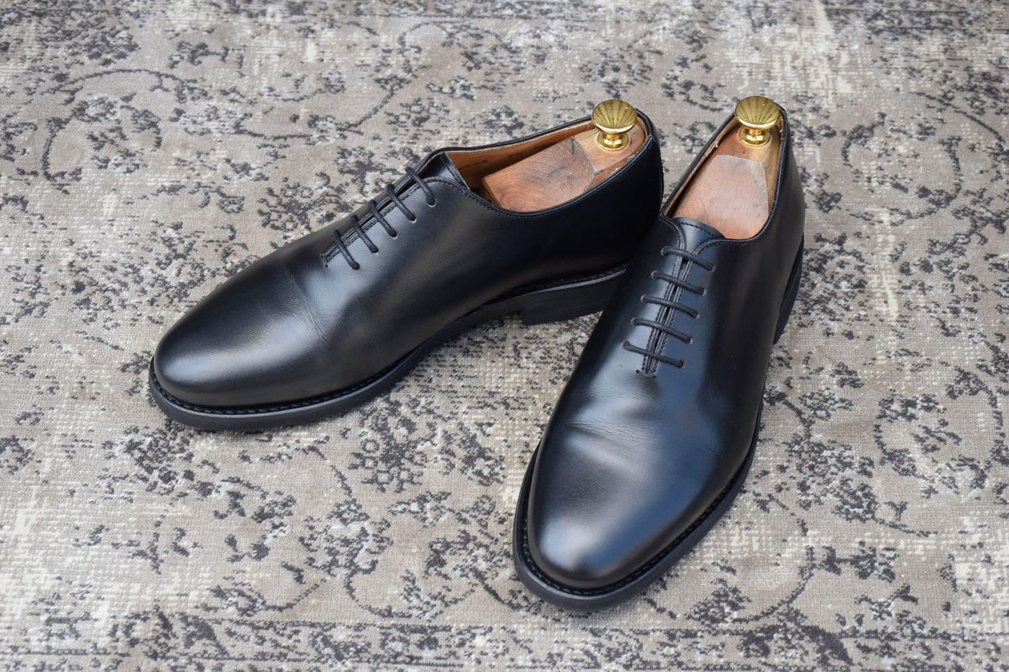 Berwick1707 バーウィック 5246BCVIBK ホールカット 黒 ブラック UK5.5 / 25cm 極美品【W3348】