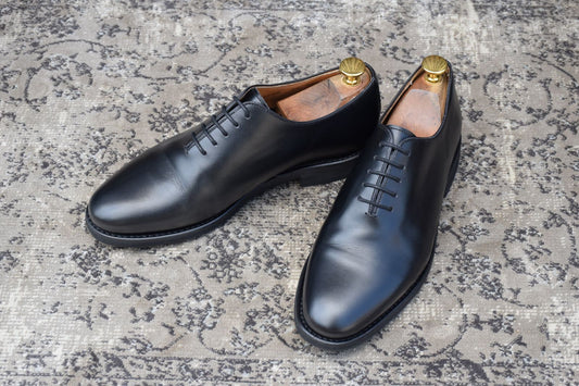 Berwick1707 バーウィック 5246BCVIBK ホールカット 黒 ブラック UK5.5 / 25cm 極美品【W3348】