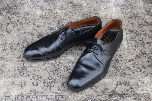 【美品】Church’s チャーチ 2都市 プレーントゥ 外羽根 3ホール 黒 ブラック UK9 / 90F / 27.5cm【W3365】旧旧チャーチ