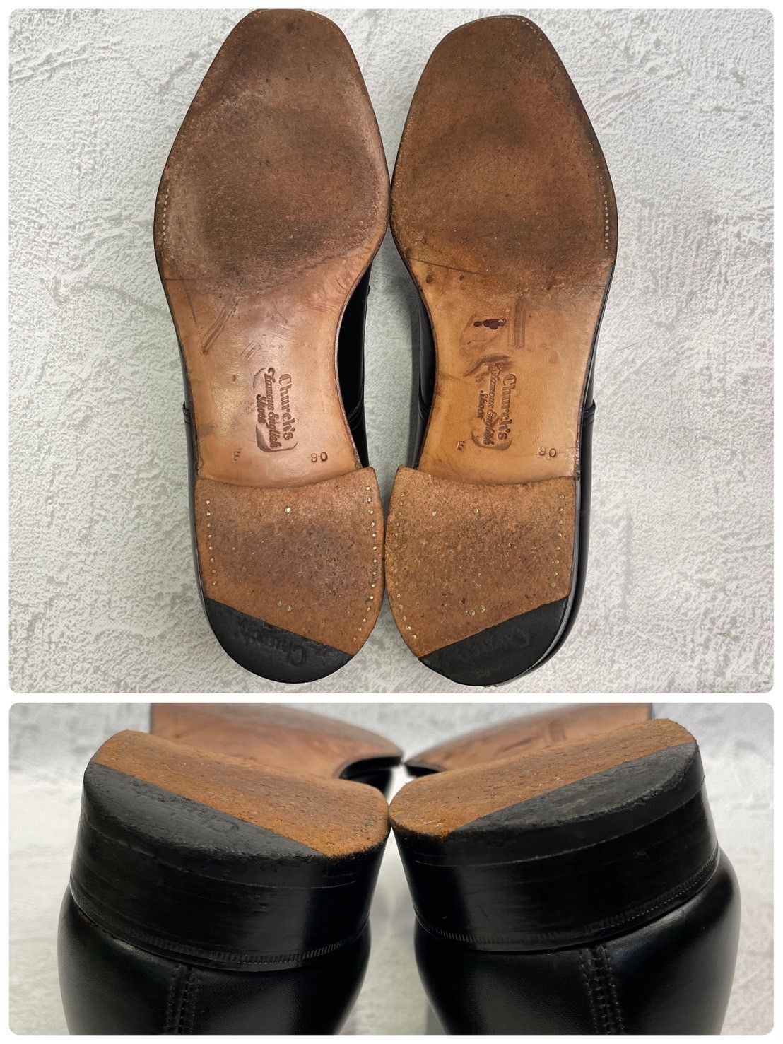 【美品】Church’s チャーチ 2都市 プレーントゥ 外羽根 3ホール 黒 ブラック UK9 / 90F / 27.5cm【W3365】旧旧チャーチ