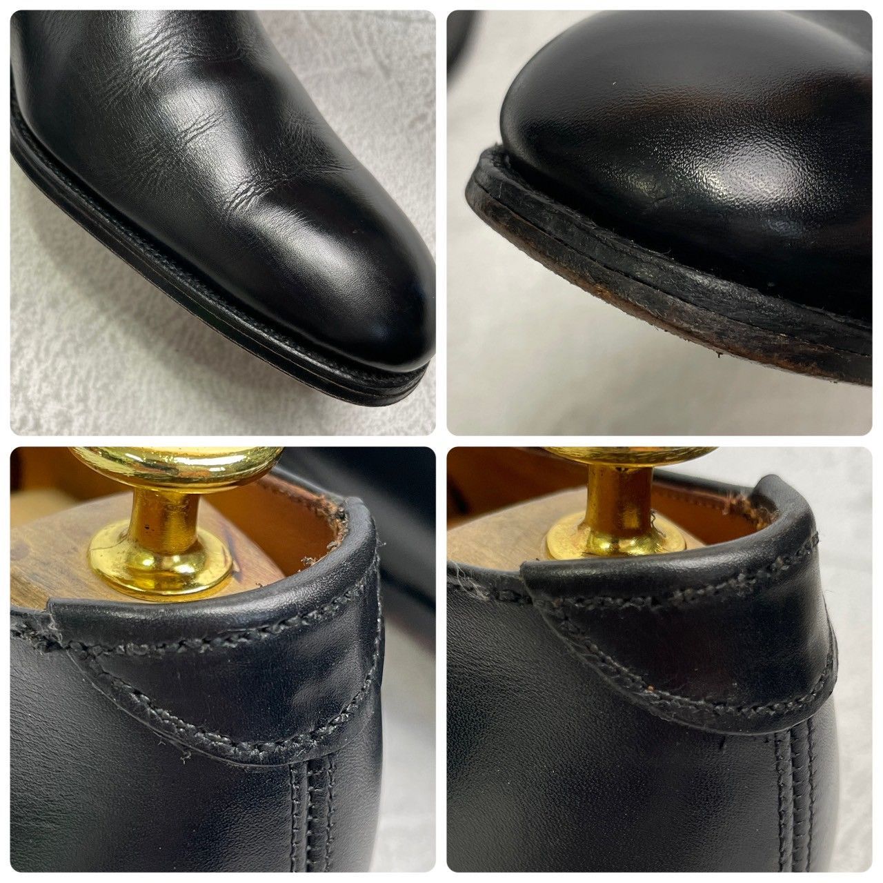 【美品】Church’s チャーチ 2都市 プレーントゥ 外羽根 3ホール 黒 ブラック UK9 / 90F / 27.5cm【W3365】旧旧チャーチ