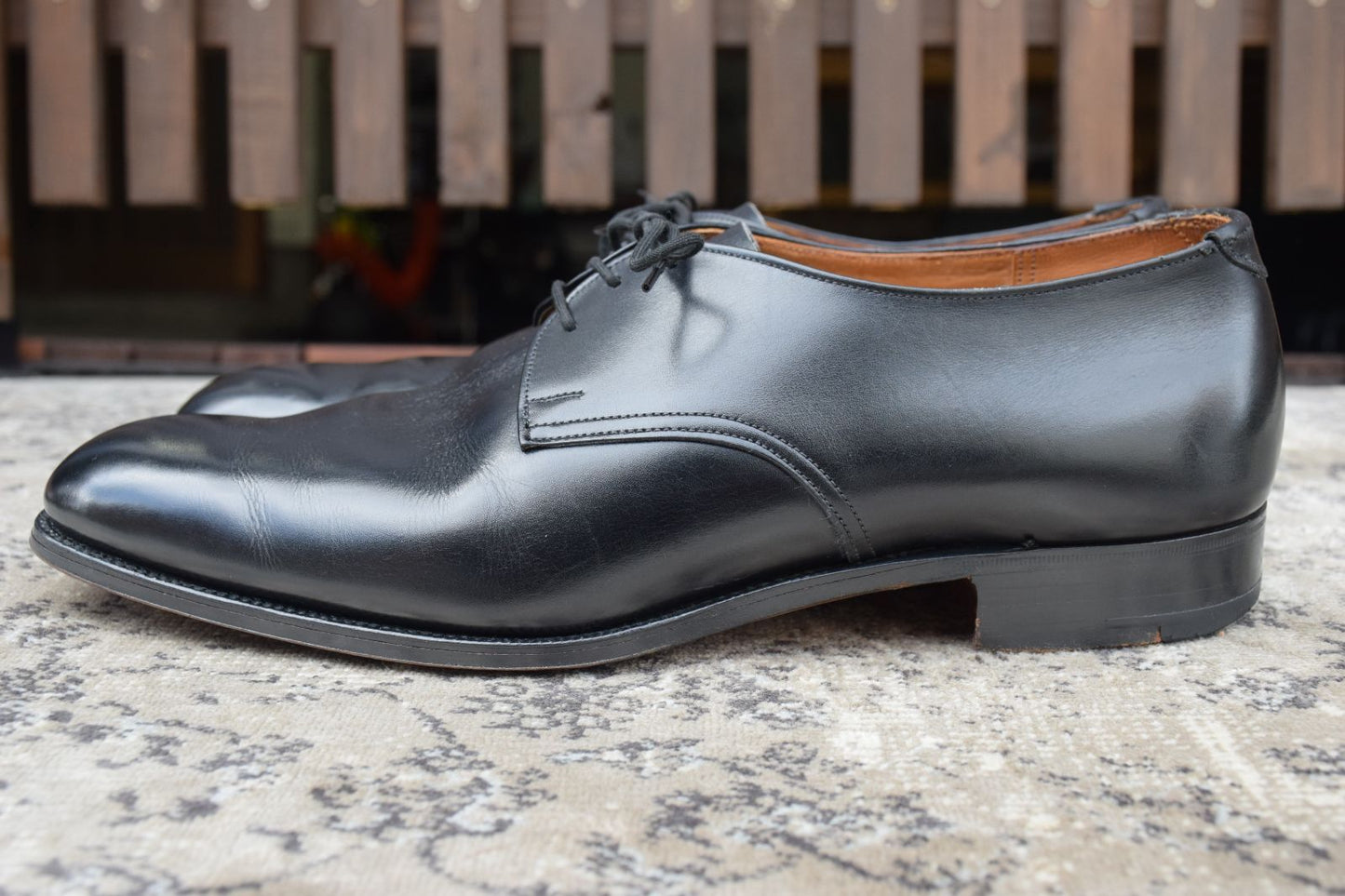 【美品】Church’s チャーチ 2都市 プレーントゥ 外羽根 3ホール 黒 ブラック UK9 / 90F / 27.5cm【W3365】旧旧チャーチ