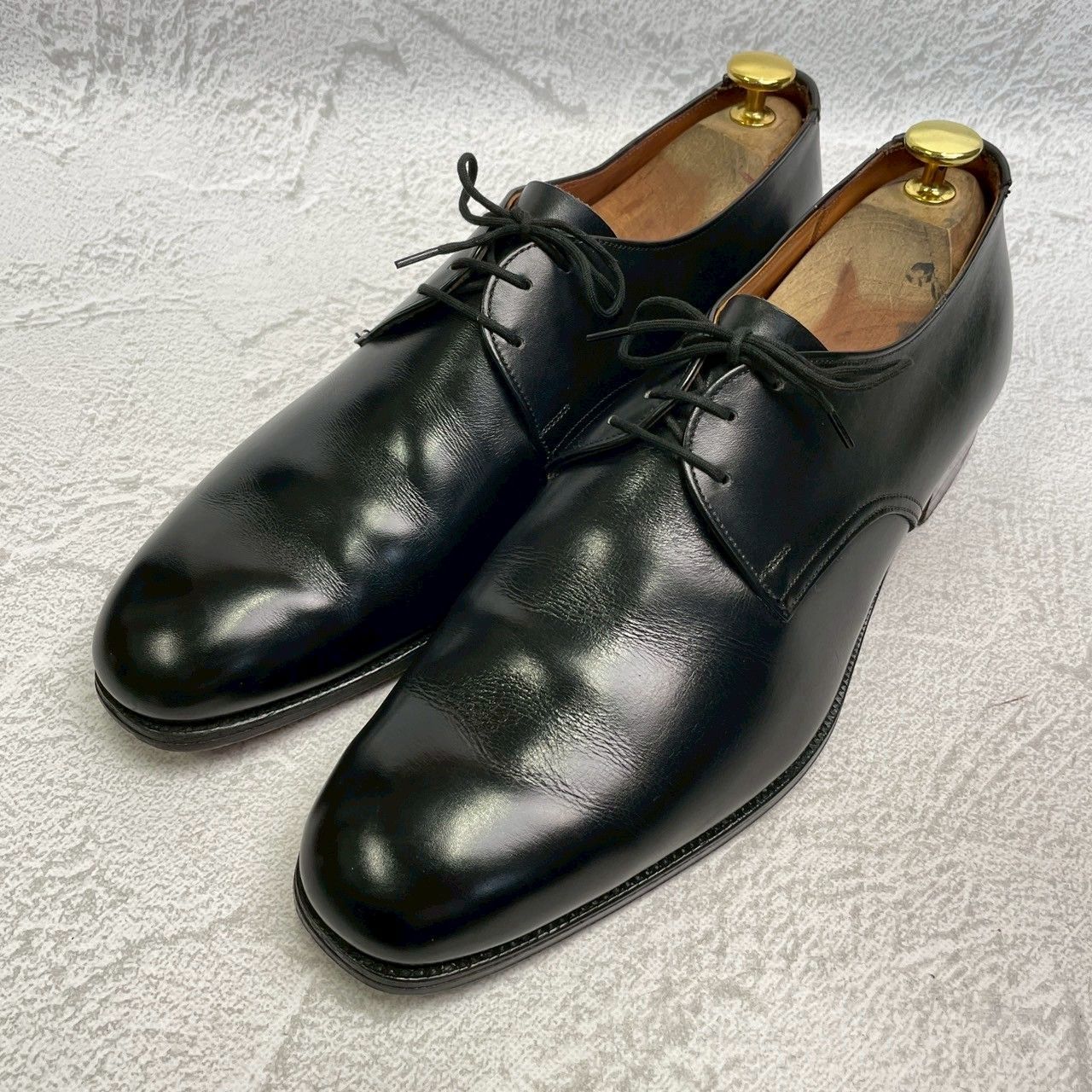 【美品】Church’s チャーチ 2都市 プレーントゥ 外羽根 3ホール 黒 ブラック UK9 / 90F / 27.5cm【W3365】旧旧チャーチ