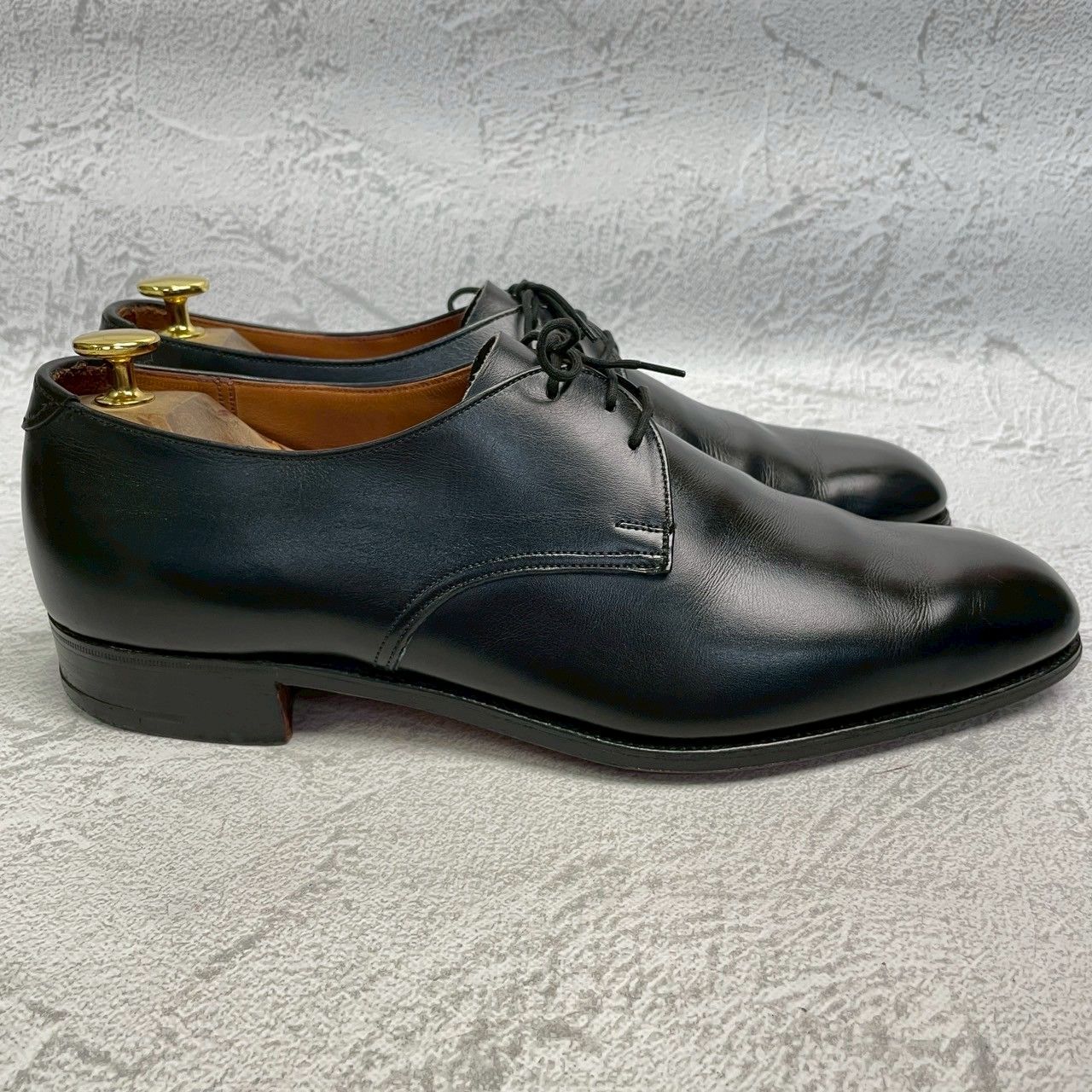 【美品】Church’s チャーチ 2都市 プレーントゥ 外羽根 3ホール 黒 ブラック UK9 / 90F / 27.5cm【W3365】旧旧チャーチ