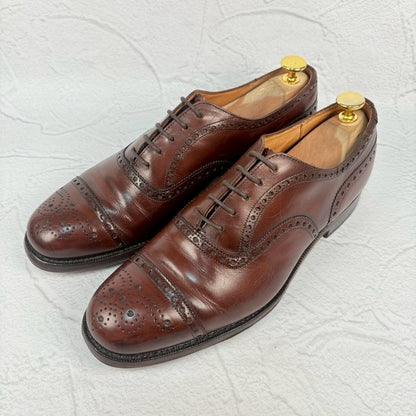 Church’s チャーチ Diplomat ディプロマット セミブローグ 内羽根 茶 ブラウン UK6.5F / 25.0cm【W3349】