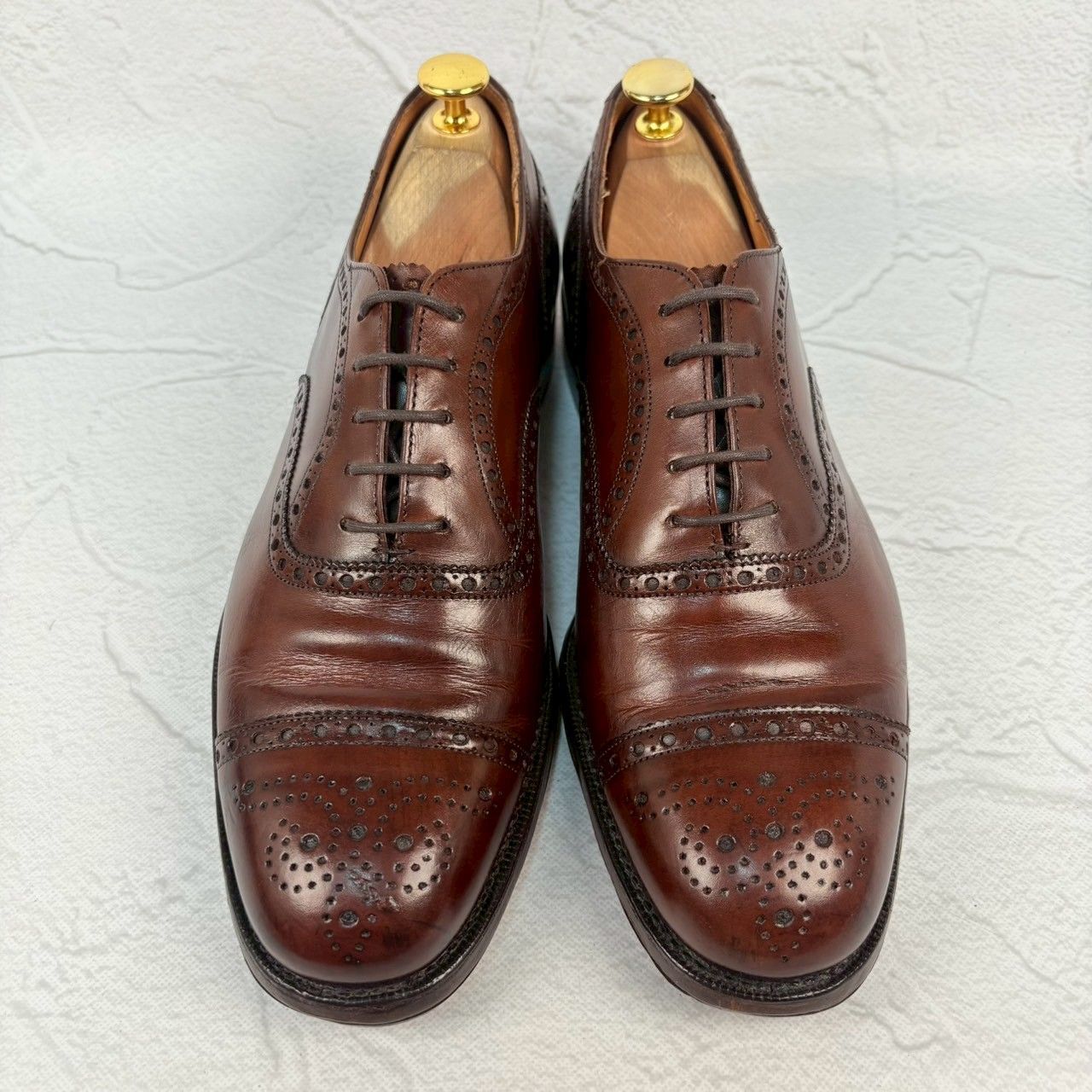 Church’s チャーチ Diplomat ディプロマット セミブローグ 内羽根 茶 ブラウン UK6.5F / 25.0cm【W3349】