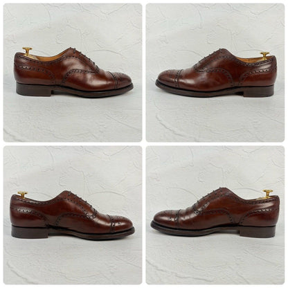 Church’s チャーチ Diplomat ディプロマット セミブローグ 内羽根 茶 ブラウン UK6.5F / 25.0cm【W3349】