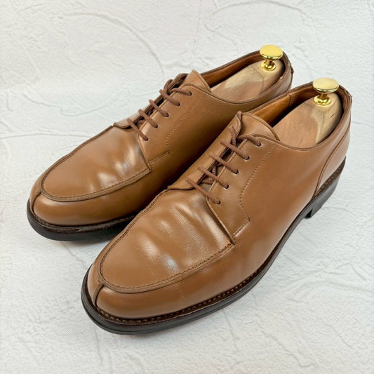 【美品】Crockett&Jones クロケットアンドジョーンズ MORETON モールトン Uチップ 外羽根 茶 ライトブラウン UK8 / 26.5cm [W3320]