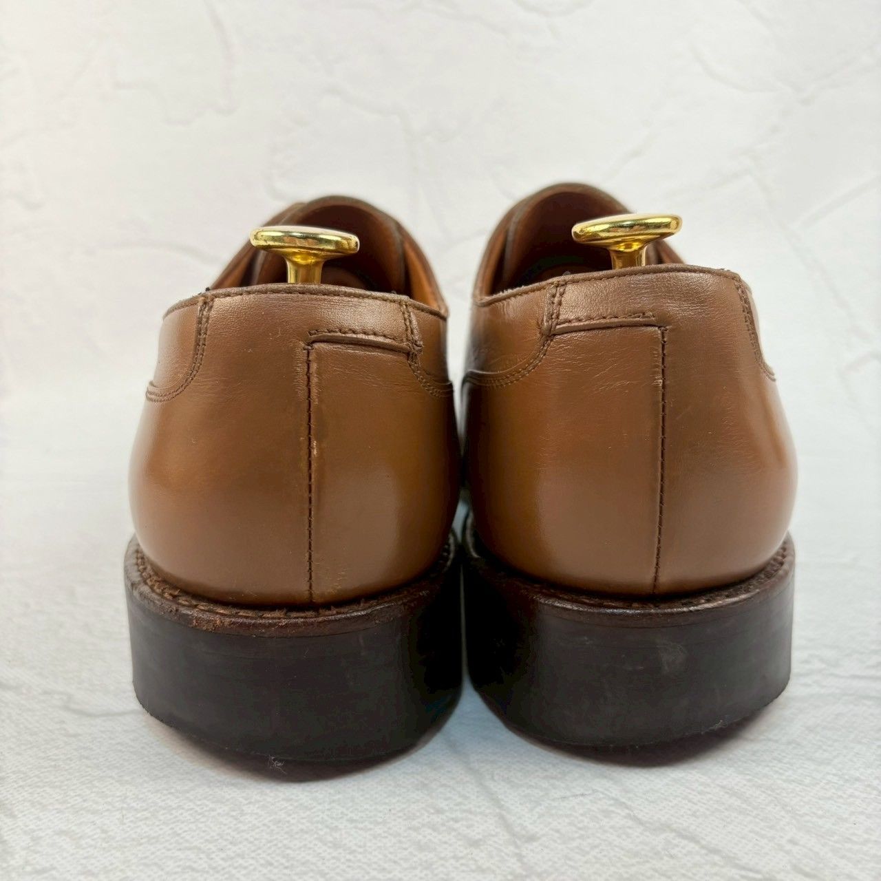 【美品】Crockett&Jones クロケットアンドジョーンズ MORETON モールトン Uチップ 外羽根 茶 ライトブラウン UK8 / 26.5cm [W3320]