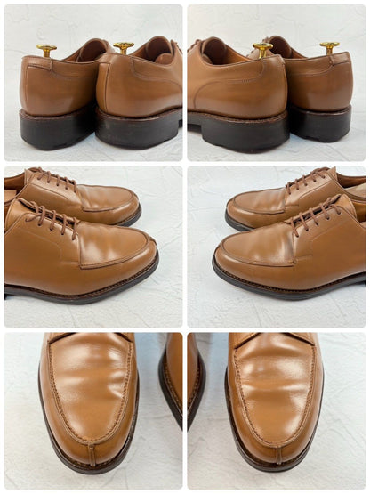 【美品】Crockett&Jones クロケットアンドジョーンズ MORETON モールトン Uチップ 外羽根 茶 ライトブラウン UK8 / 26.5cm [W3320]