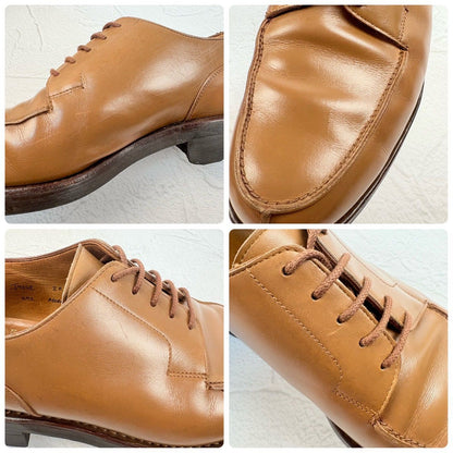 【美品】Crockett&Jones クロケットアンドジョーンズ MORETON モールトン Uチップ 外羽根 茶 ライトブラウン UK8 / 26.5cm [W3320]