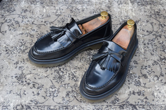 【美品】Dr.Martens ドクターマーチン ADRIAN エイドリアン タッセルローファー 黒 ブラック UK5 / 24cm【W3340】