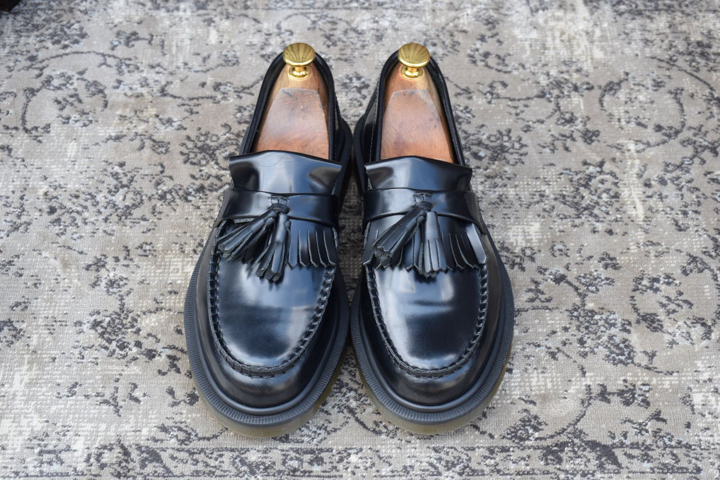 【美品】Dr.Martens ドクターマーチン ADRIAN エイドリアン タッセルローファー 黒 ブラック UK5 / 24cm【W3340】