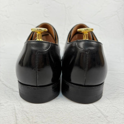 【リフト交換済み】Crockett&Jones クロケットアンドジョーンズ HIGHBURY ハイバリー プレーン 外羽根 3アイレット 黒 ブラック BLACK UK5.5 / 24cm【W3023】