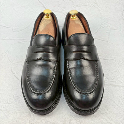 【良品】WHEEL ROBE ウィールローブ コインローファー #15079 HEAVY STITCHING LOAFER 黒 ブラック 6.5 ［W3229］