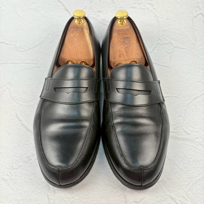 【良品】Crockett&Jones クロケットアンドジョーンズ LINCOLN リンカーン コインローファー 8417 黒 ブラック 9.5 F ［W3230］