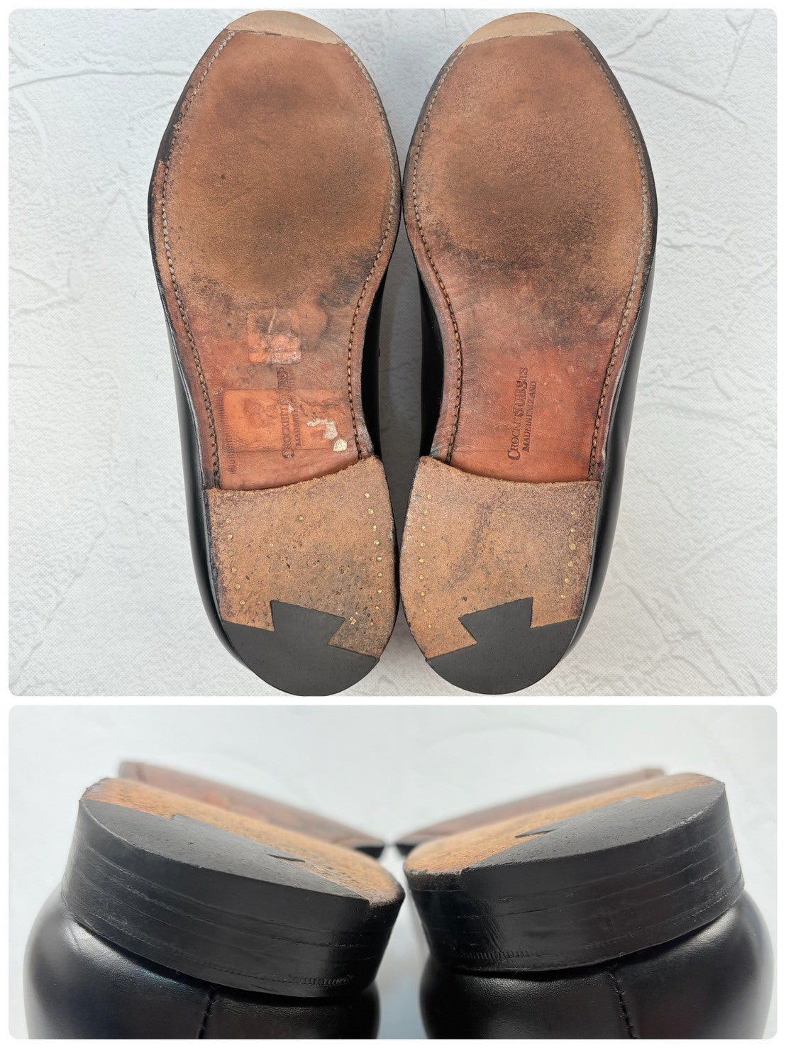 【良品】Crockett&Jones クロケットアンドジョーンズ LINCOLN リンカーン コインローファー 8417 黒 ブラック 9.5 F ［W3230］