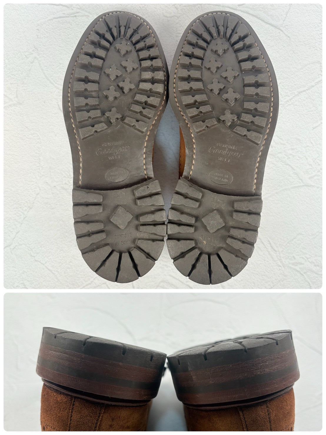 【美品】 Tricker's  トリッカーズ Bourton バートン スエード 茶 ブラウン 8h-5 英国靴 ［W3232］
