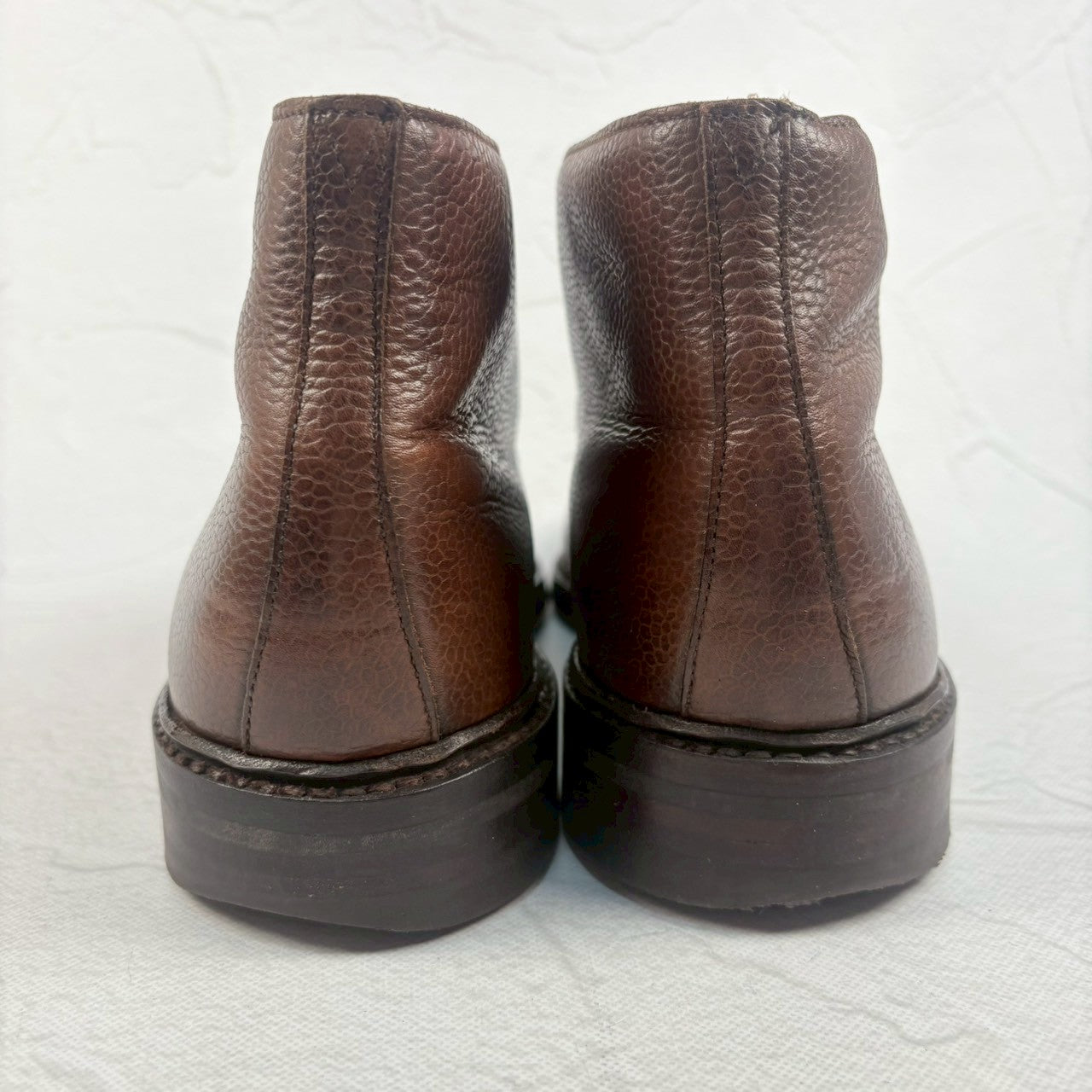 【良品】Crockett&Jones クロケットアンドジョーンズ CHEPSTOW チェプストウ ジョージブーツ チャッカ シボ革 茶 7.5 ［W3235］