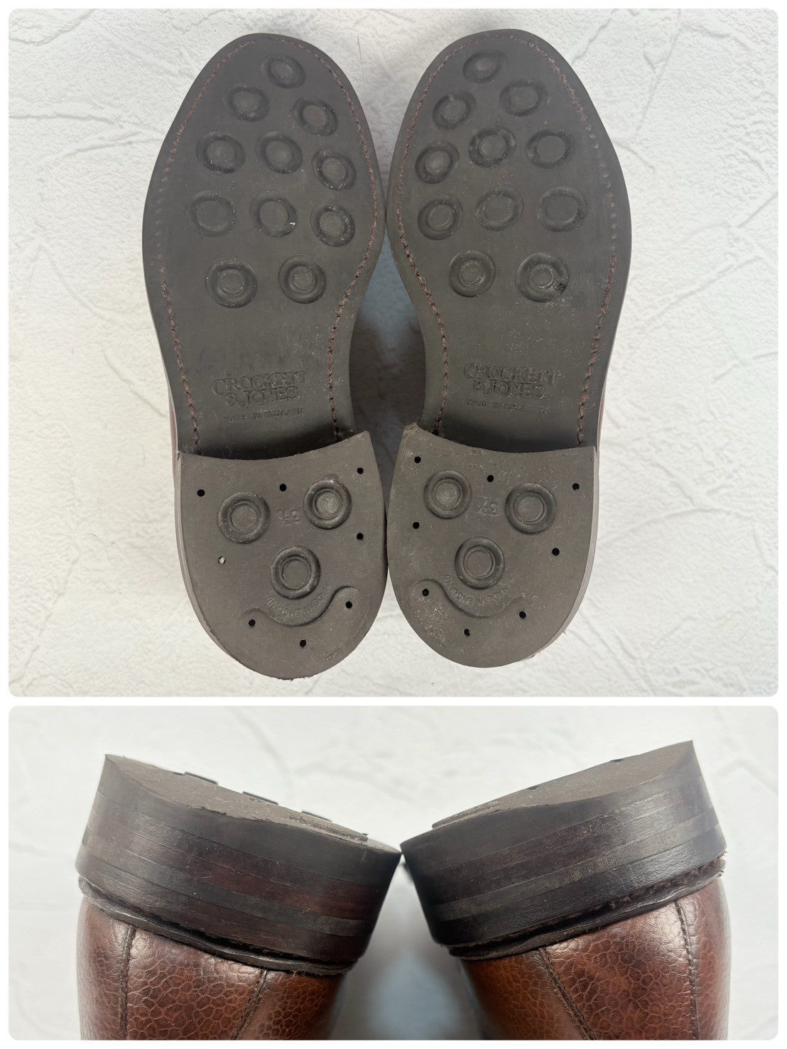 【良品】Crockett&Jones クロケットアンドジョーンズ CHEPSTOW チェプストウ ジョージブーツ チャッカ シボ革 茶 7.5 ［W3235］
