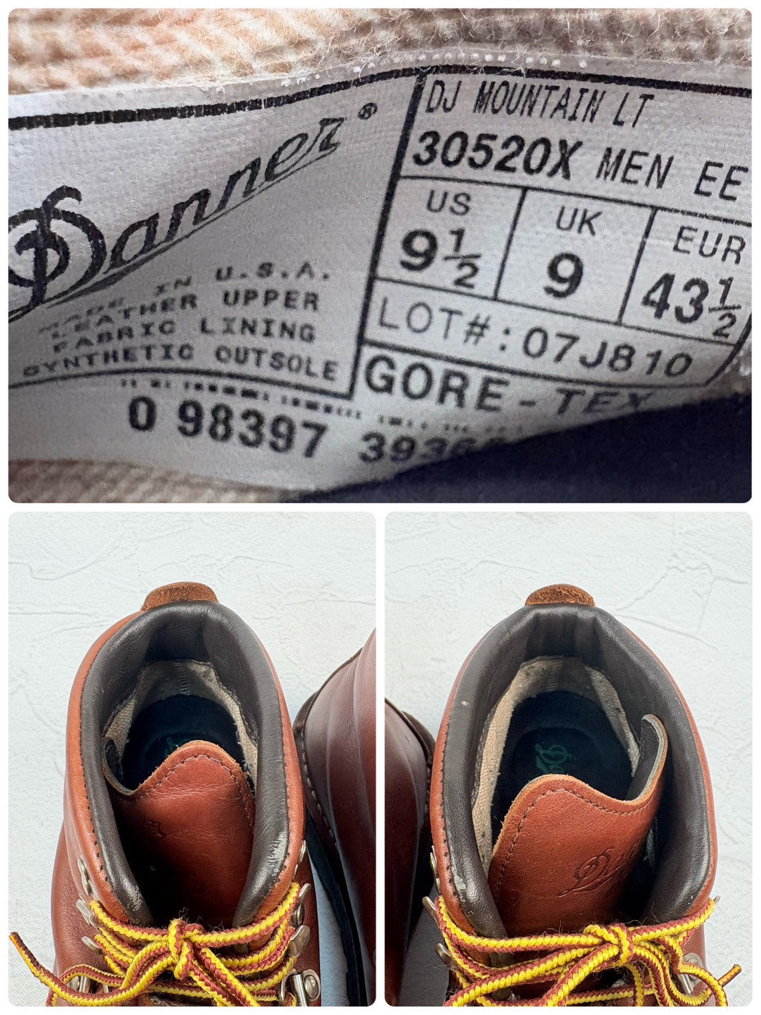 【良品】Danner ダナー MOUNTAIN LIGHT マウンテンライト GORE-TEX ゴアテックス 茶 ブラウン US9.5 ［W3237］