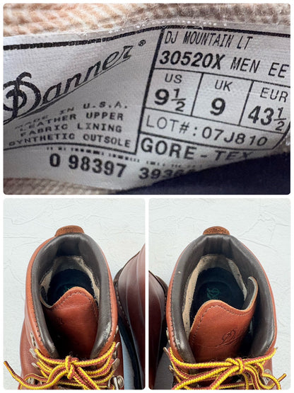 【良品】Danner ダナー MOUNTAIN LIGHT マウンテンライト GORE-TEX ゴアテックス 茶 ブラウン US9.5 ［W3237］