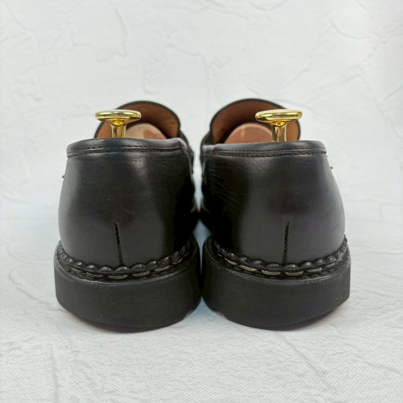 【良品】PARABOOT パラブーツ REIMS ランス コインローファー 黒 ブラック 6.5 ［W3238］