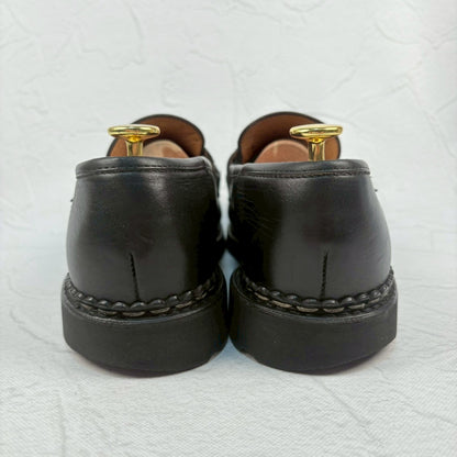 【良品】PARABOOT パラブーツ REIMS ランス コインローファー 黒 ブラック 6.5 ［W3238］