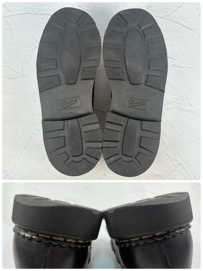 【良品】PARABOOT パラブーツ REIMS ランス コインローファー 黒 ブラック 6.5 ［W3238］