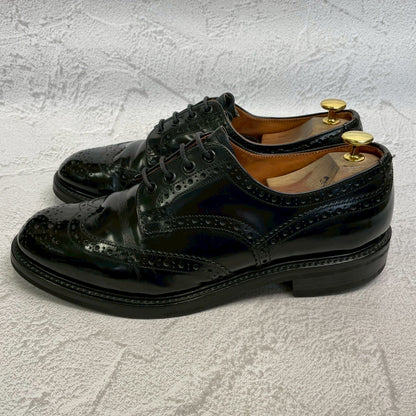 【良品】Tricker’s トリッカーズ Burton バートン ウイング 外羽根 パテントレザー 黒 BLACK ブラック UK9.5 / 28cm【W3360】WINGTIP