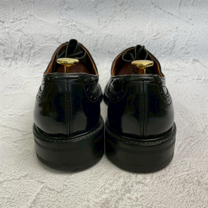 【良品】Tricker’s トリッカーズ Burton バートン ウイング 外羽根 パテントレザー 黒 BLACK ブラック UK9.5 / 28cm【W3360】WINGTIP