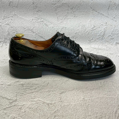 【良品】Tricker’s トリッカーズ Burton バートン ウイング 外羽根 パテントレザー 黒 BLACK ブラック UK9.5 / 28cm【W3360】WINGTIP