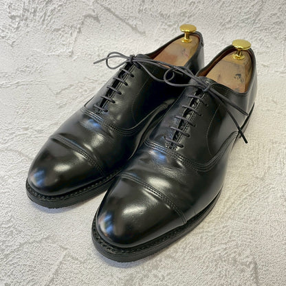 【良品】Allen Edmonds アレンエドモンズ Park Avenue パークアベニュー ストレート 内羽根 6アイレット 黒 ブラック US8.5 / 26.5cm相当【W3375】