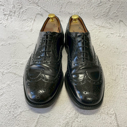 Church’s チャーチ Burwood バーウッド ウィング 内羽根 メダリオン 黒 ブラック UK9 / 27.5cm相当【W3376】