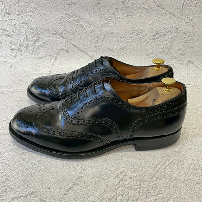 Church’s チャーチ Burwood バーウッド ウィング 内羽根 メダリオン 黒 ブラック UK9 / 27.5cm相当【W3376】