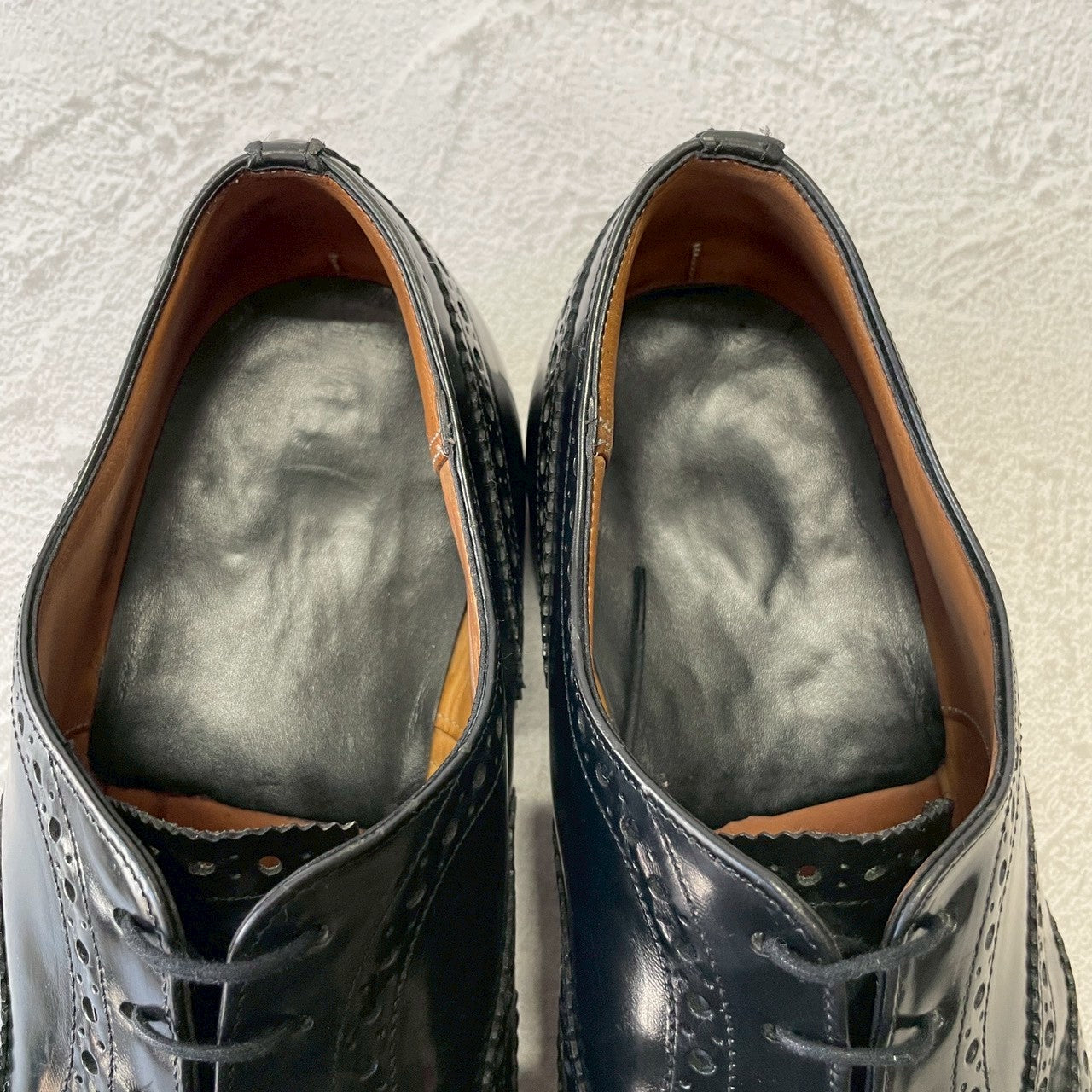 Church’s チャーチ Burwood バーウッド ウィング 内羽根 メダリオン 黒 ブラック UK9 / 27.5cm相当【W3376】