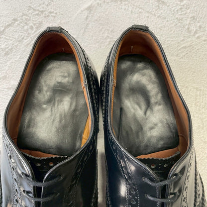 Church’s チャーチ Burwood バーウッド ウィング 内羽根 メダリオン 黒 ブラック UK9 / 27.5cm相当【W3376】