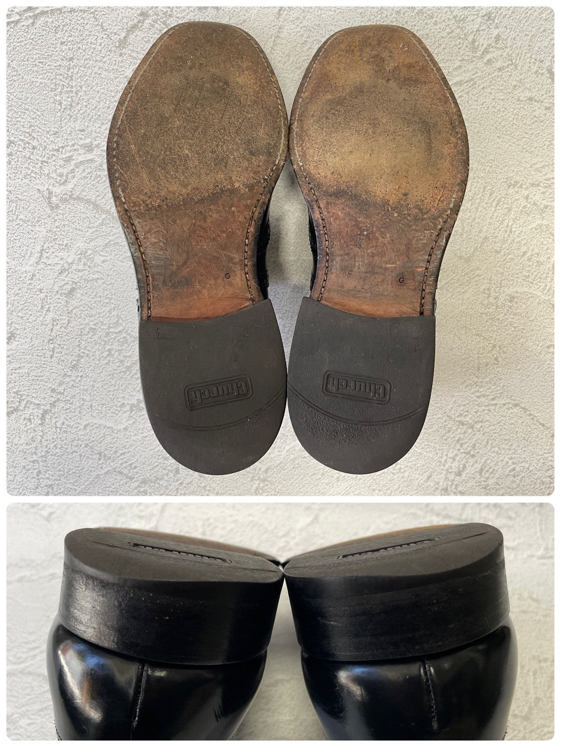 Church’s チャーチ Burwood バーウッド ウィング 内羽根 メダリオン 黒 ブラック UK9 / 27.5cm相当【W3376】