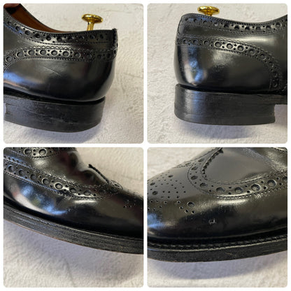 Church’s チャーチ Burwood バーウッド ウィング 内羽根 メダリオン 黒 ブラック UK9 / 27.5cm相当【W3376】