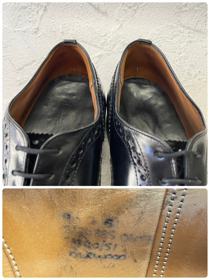 Church’s チャーチ Burwood バーウッド ウィング 内羽根 メダリオン 黒 ブラック UK9 / 27.5cm相当【W3376】