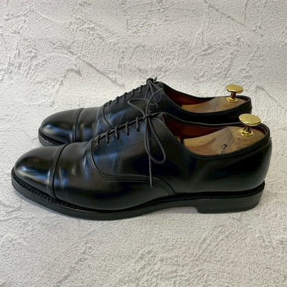 【良品】Allen Edmonds アレンエドモンズ Park Avenue パークアベニュー ストレート 内羽根 6アイレット 黒 ブラック US8.5 / 26.5cm相当【W3375】