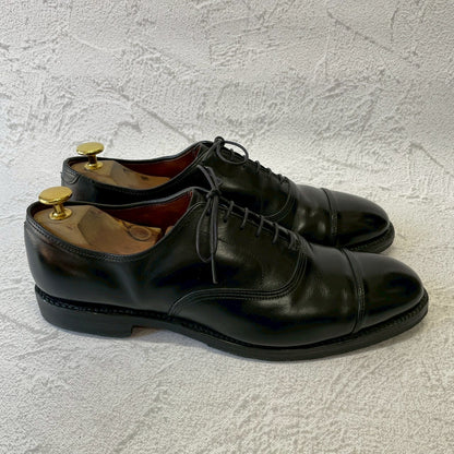 【良品】Allen Edmonds アレンエドモンズ Park Avenue パークアベニュー ストレート 内羽根 6アイレット 黒 ブラック US8.5 / 26.5cm相当【W3375】