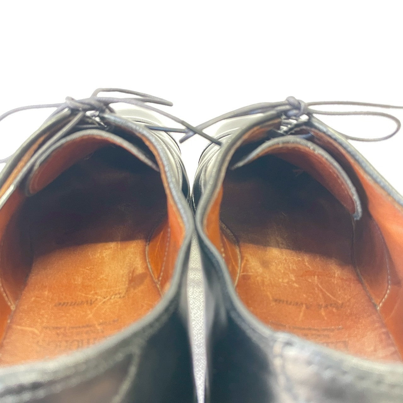 【良品】Allen Edmonds アレンエドモンズ Park Avenue パークアベニュー ストレート 内羽根 6アイレット 黒 ブラック US8.5 / 26.5cm相当【W3375】